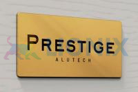 ALUTECH R7010804: Шильда металлическая АЛЮТЕХ (золото) R7010804 фото