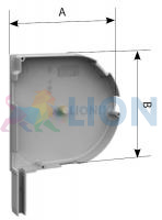 ALUTECH SF-R/137u: Крышка боковая роллетная SF-R/137u (цв. 103  - Серый). Боковая круглая. фото
