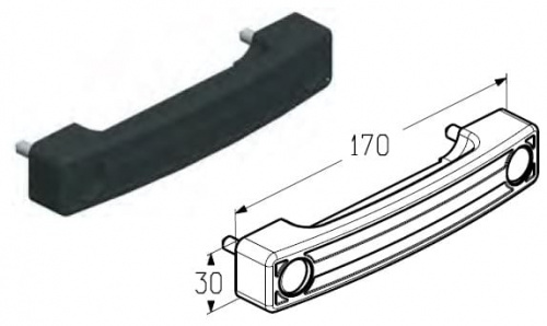 ALUTECH: 407410300 - Ручка  для ворот HG008  фото