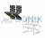DoorHan N25234-33R/RAL9003: Опора ролика сдвоенная удлиненная для панелей с новой формой профиля RAL9003 фото