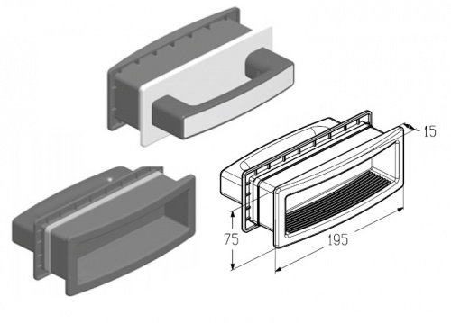 ALUTECH: 407410200 - Ручка  HGI007 фото