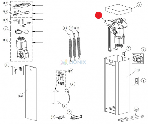 AN-MOTORS ASB.6.01-L-K: Механизм в сборе для модели ASB-6L фото