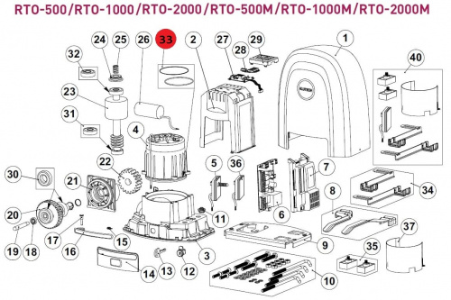 ALUTECH RTO.33-F: Набор уплотнительных колец для статора фото